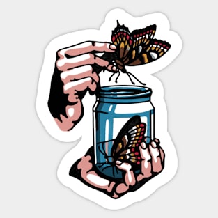 Jar for butterflies Sticker